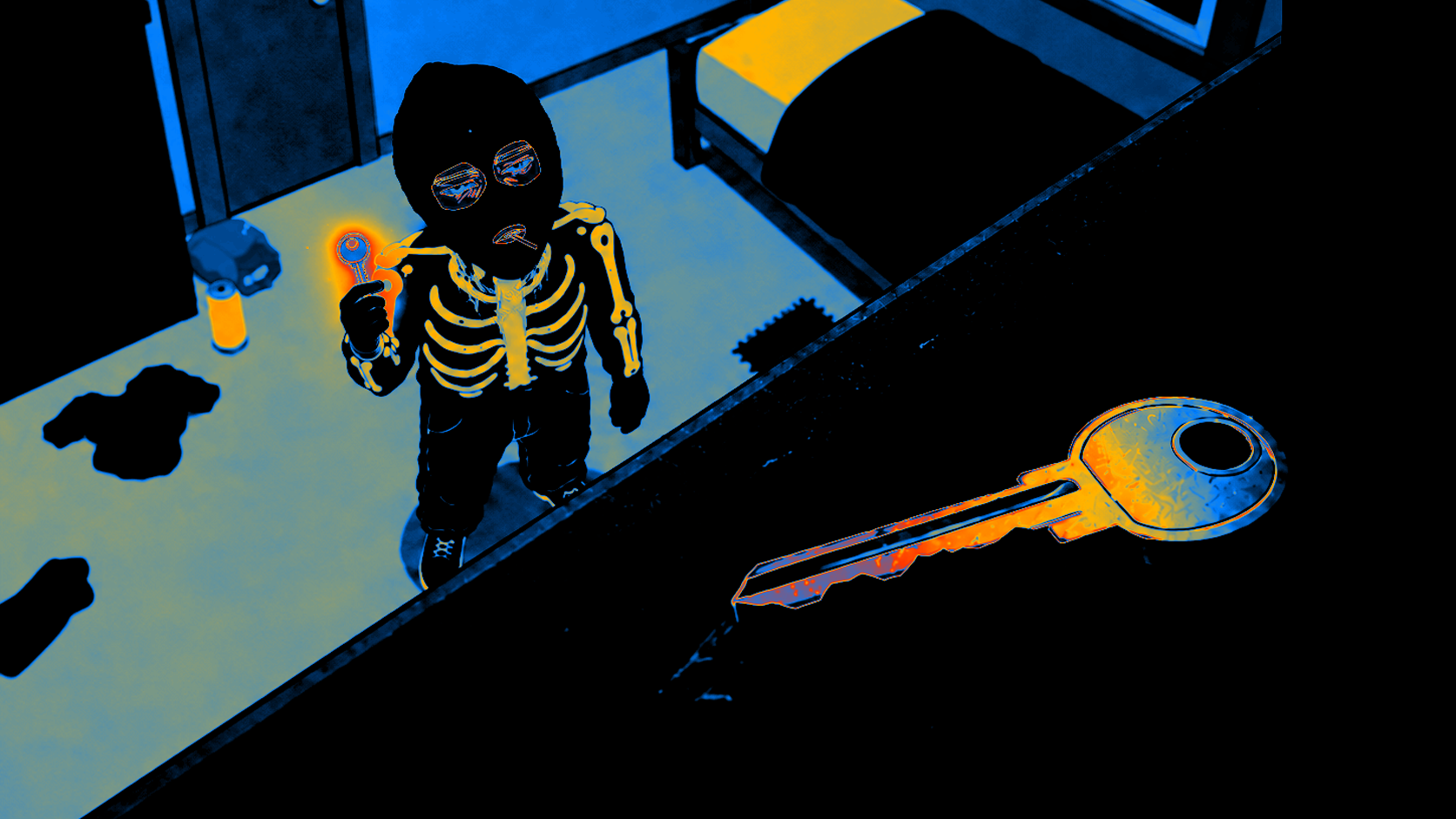 NTS character discovering the second HOLDERZ CLUB Key
